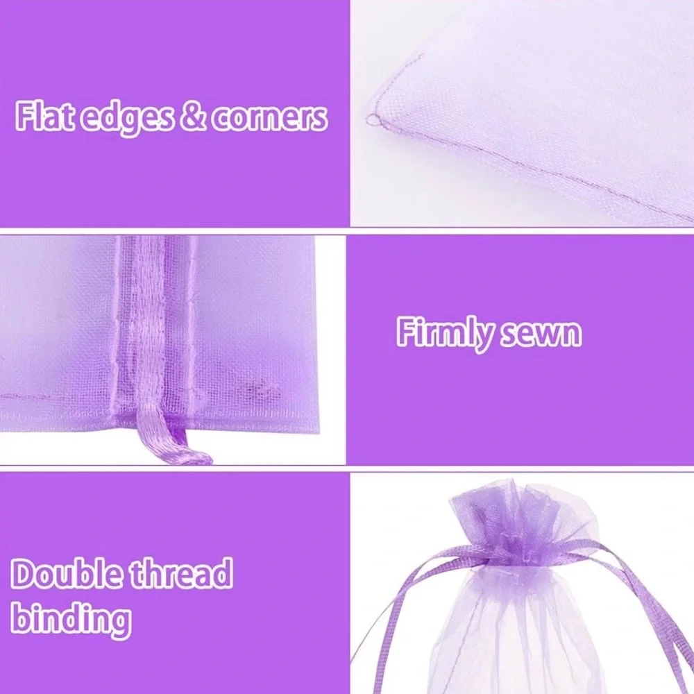 50 Organza Drawstring Gift Bags
